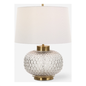 Uttermost Estelle Glass Table Lamp in White