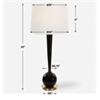 Uttermost Brielle Polished Black Table Lamp