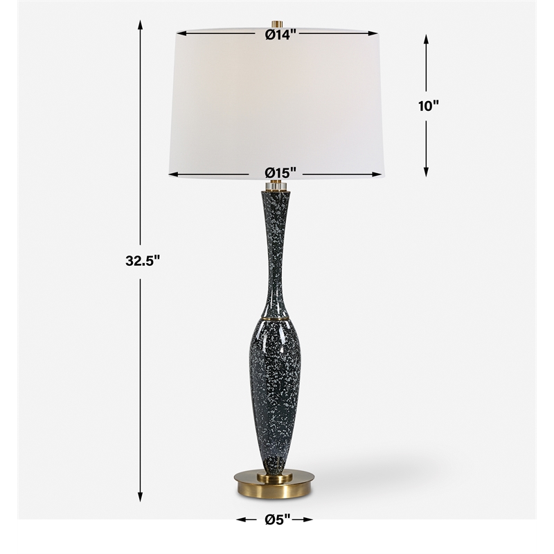 Uttermost Remy Polished Table Lamp in Navy