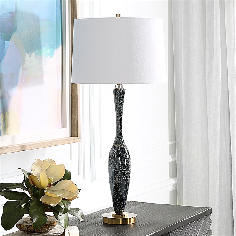 Uttermost Remy Polished Table Lamp in Navy