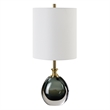 Uttermost Enigma Teal Blue Glass Buffet Lamp