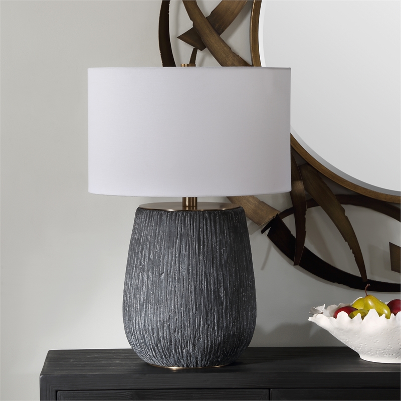 Uttermost Americana Aged Black Table Lamp