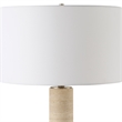 Uttermost Knox Travertine Floor Lamp in Antique Brass