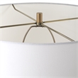 Uttermost Knox Travertine Floor Lamp in Antique Brass