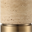 Uttermost Knox Travertine Floor Lamp in Antique Brass