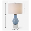 Uttermost Clear Sky Blue Glass Table Lamp