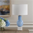 Uttermost Clear Sky Blue Glass Table Lamp