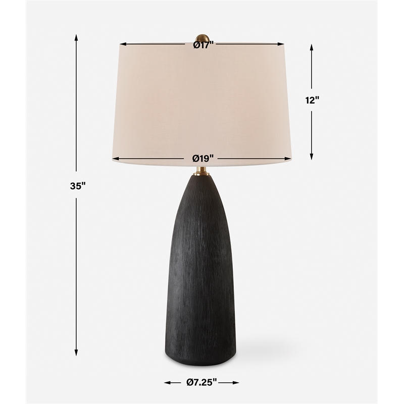 Uttermost Jett Black Table Lamp