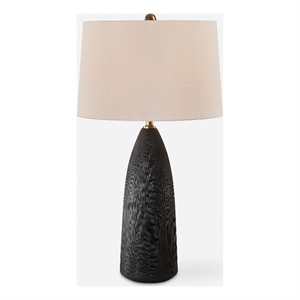 uttermost jett black table lamp