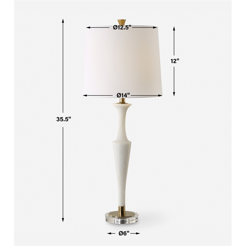 Uttermost Colette White Stone Table Lamp