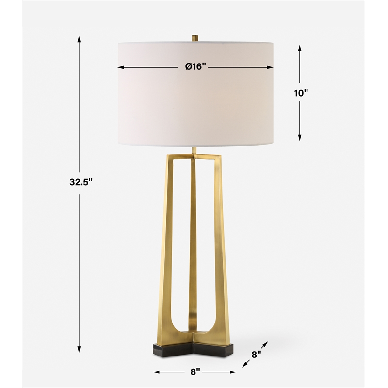 Uttermost Crossroads Antique Brass Table Lamp