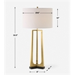 Uttermost Crossroads Antique Brass Table Lamp