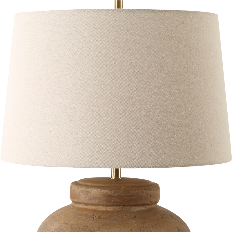 Uttermost Urbino Aged Terracotta Table Lamp in Brown
