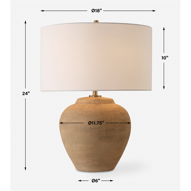 Uttermost Treviso Terracotta Table Lamp in Brown