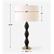Uttermost Threefold Black Stone Table Lamp