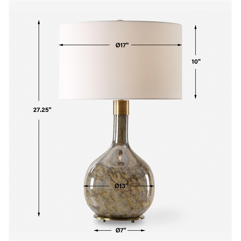 Uttermost Rhine Brown Glass Table Lamp