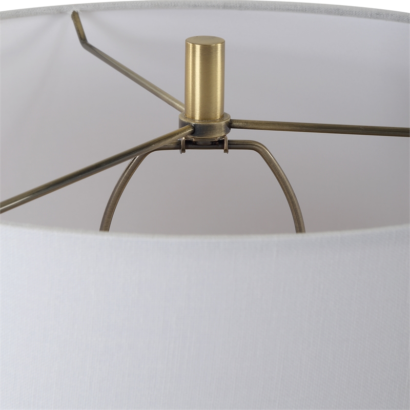 Uttermost Meltdown Ivory Teal Table Lamp