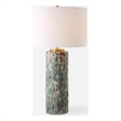 Uttermost Meltdown Ivory Teal Table Lamp