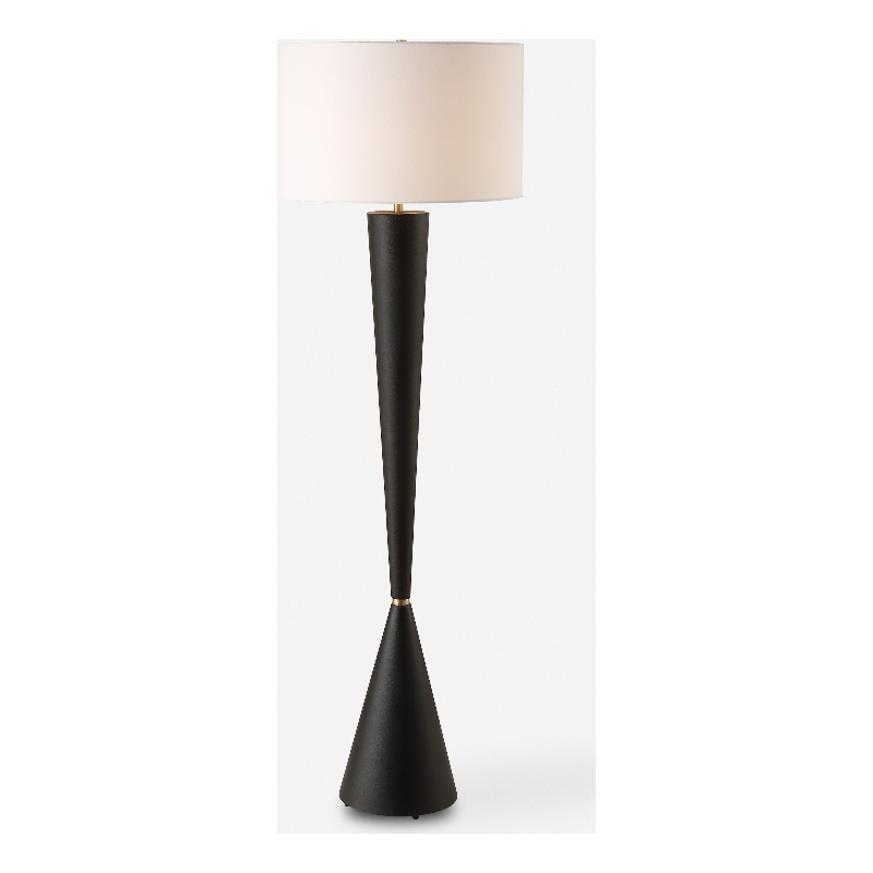 Uttermost Layla Black Tapered Floor Lamp