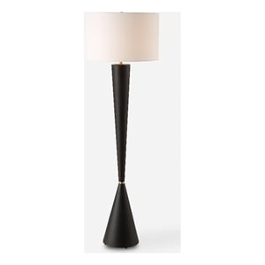 Uttermost Layla Black Tapered Floor Lamp