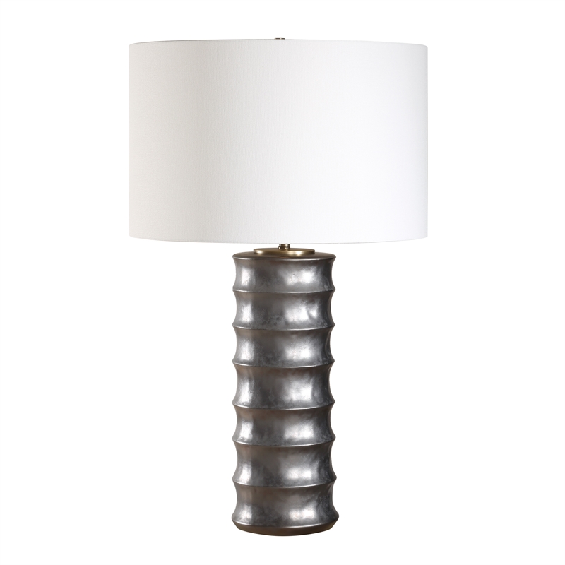Uttermost Corvair Scalloped Table Lamp in Bronze