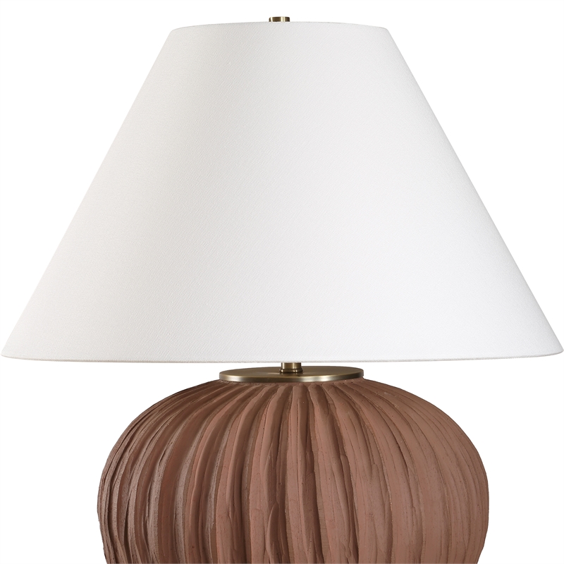 Uttermost Keoghan Terracotta Table Lamp in Brown