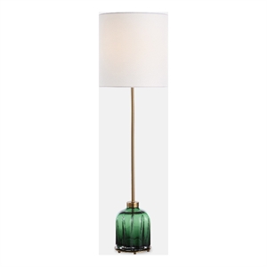 uttermost lois green glass buffet lamp