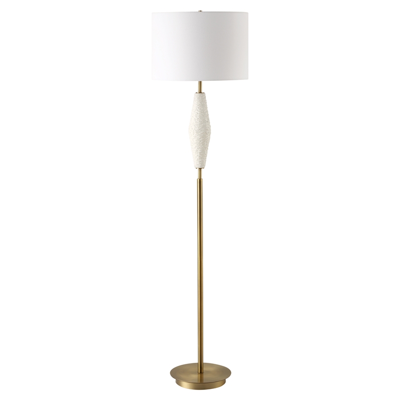 Uttermost Quite The Buzz Floor Lamp in Antique Brass