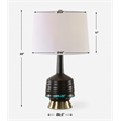 Uttermost Foster Black Glaze Table Lamp