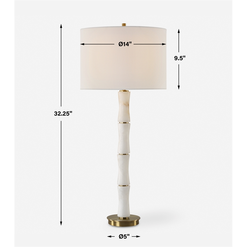 Uttermost Unify Alabaster Table Lamp in White