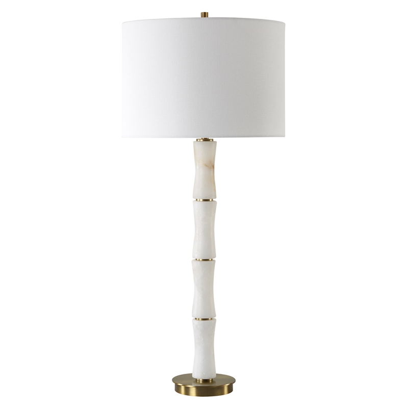Uttermost Unify Alabaster Table Lamp in White