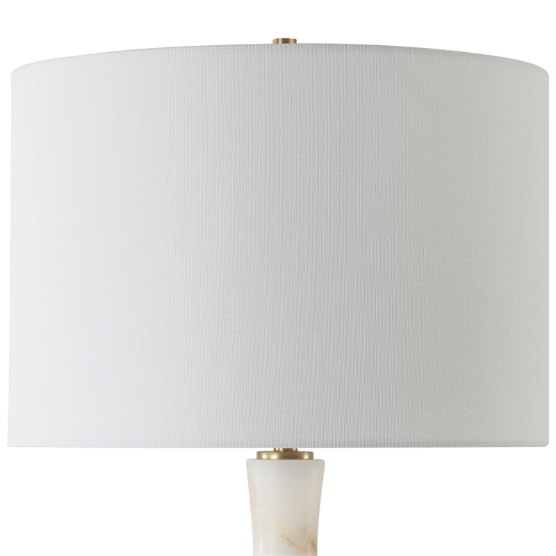 Uttermost Unify Alabaster Table Lamp in White