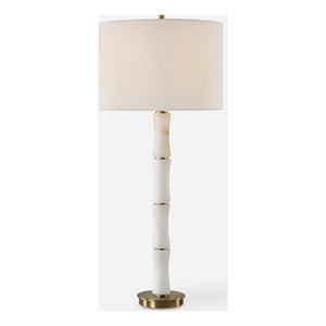Uttermost Unify Alabaster Table Lamp in White