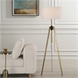 Uttermost Anchorage Tri-pod Floor Lamp in Antique Brass