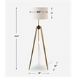 Uttermost Anchorage Tri-pod Floor Lamp in Antique Brass