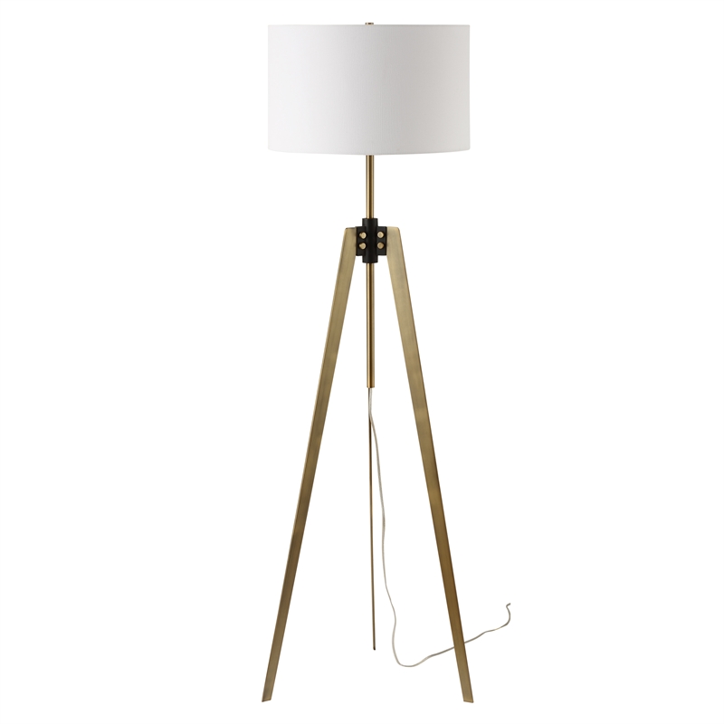Uttermost Anchorage Tri-pod Floor Lamp in Antique Brass