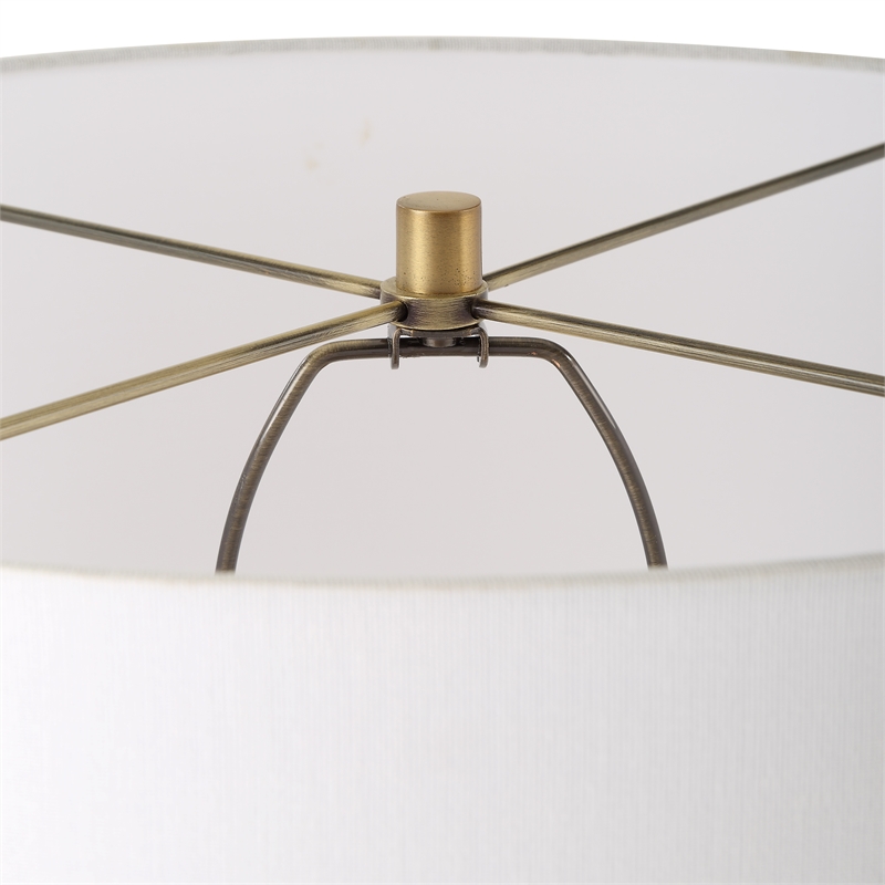 Uttermost Anchorage Tri-pod Floor Lamp in Antique Brass