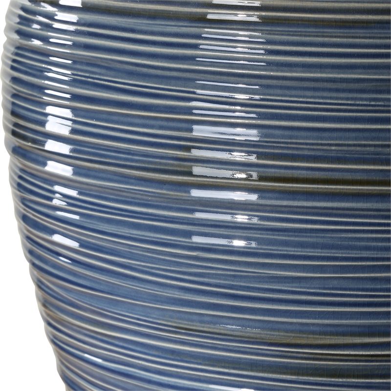 Uttermost Moher Glossy Blue Table Lamp