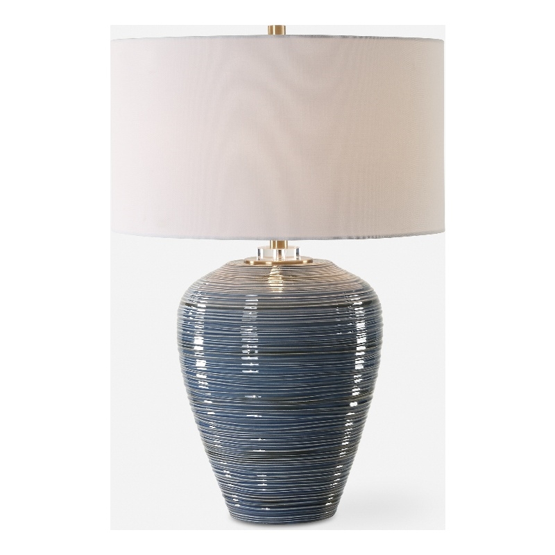 Uttermost Moher Glossy Blue Table Lamp
