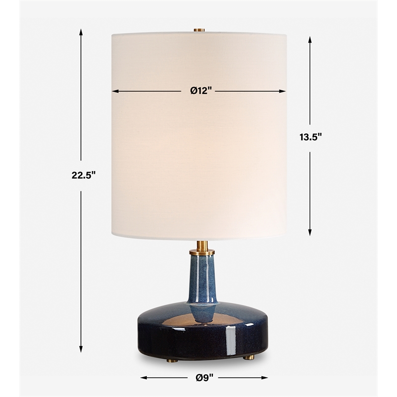 Uttermost Abyss Blue Table Lamp