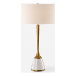 Uttermost Avola White Marble Table Lamp