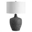 Uttermost Graphite Ribbed Table Lamp in Charcoal