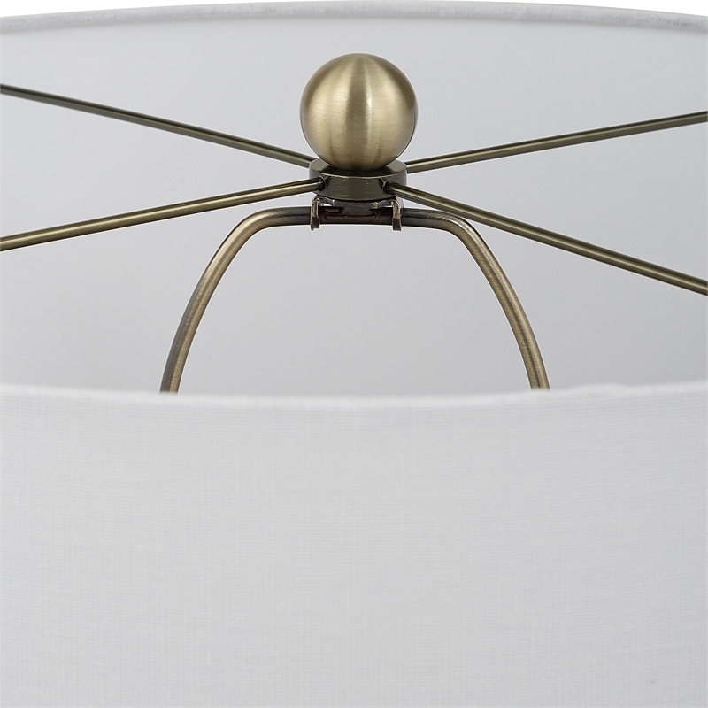 Uttermost Graphite Ribbed Table Lamp in Charcoal