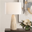 Uttermost Maury Travertine Table Lamp in Brown