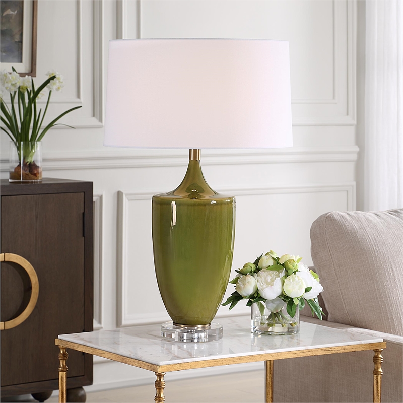 Uttermost Adela Moss Green Table Lamp