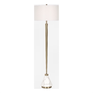 Uttermost Curran Tapered Metal Floor Lamp in Brass