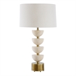 Uttermost Hemisphere Travertine Table Lamp in Tan