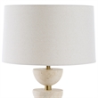 Uttermost Hemisphere Travertine Table Lamp in Tan