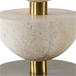 Uttermost Hemisphere Travertine Table Lamp in Tan