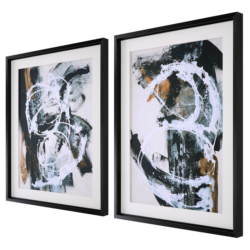 Uttermost Winterland Abstract Prints in Multi-Color (Set of 2)